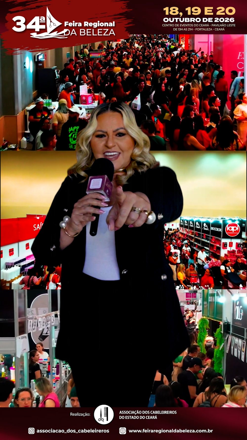 Vídeo de convite — apresentadora da 34ª Feira Regional da Beleza